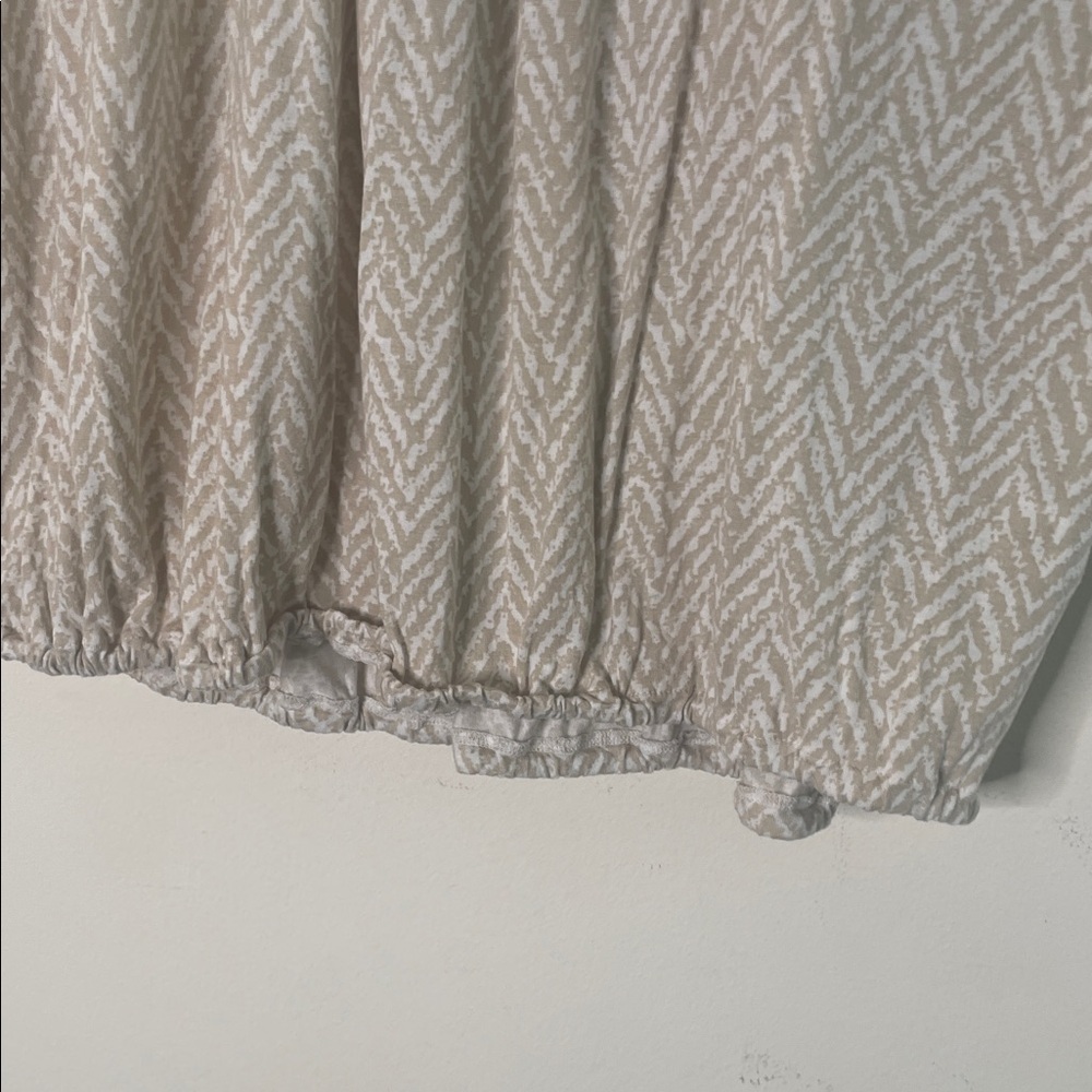 Loft Beige Chevron Pattern Blouse - image 5